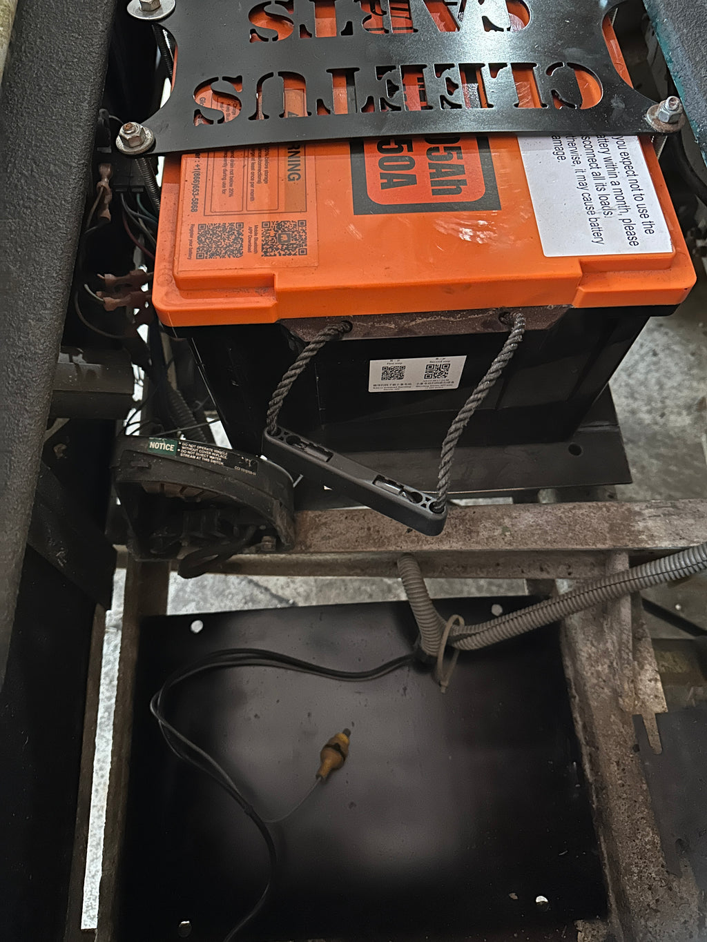 Lithium battery conversion tray-club car ds (drop-in fit)